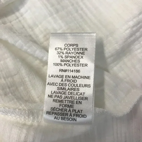 89th + Madison Womens White Eyelet Embroidered Short Sleeve Blouse Size M - Picture 8 of 8